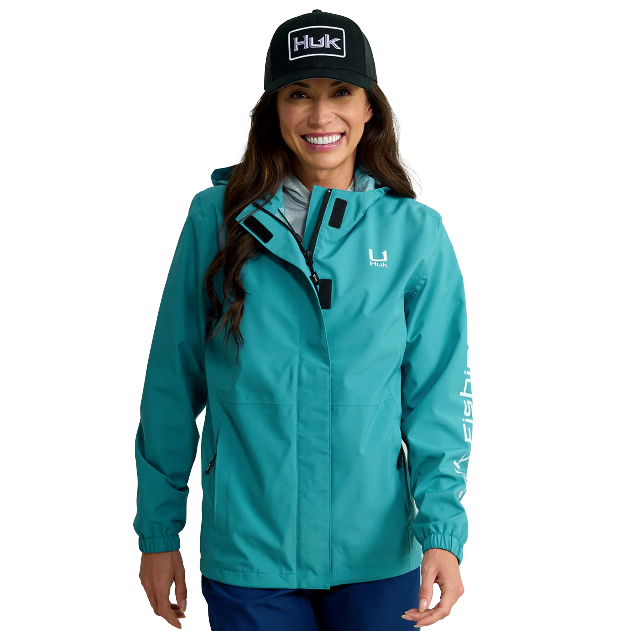 HUK Women's Storm Jacket, Heavy Duty Fishing Rain Coat for Women