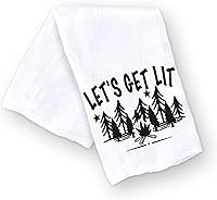 Vista 7 de Toalla de cocina hecha a mano con texto en inglés "I Sleep Around RV Camping Kitchen Towel – Toalla de cocina 100% algodón con refranes divertidos