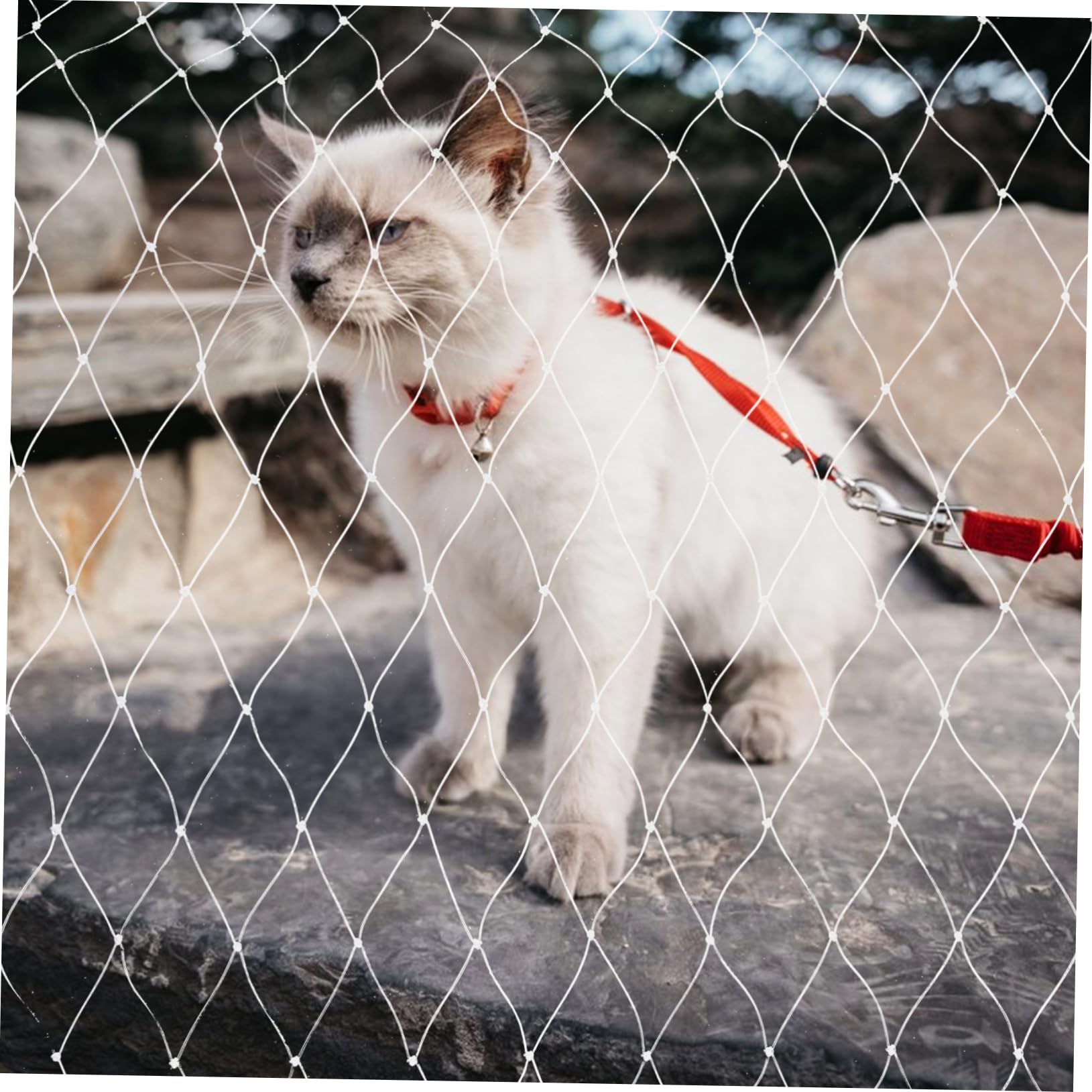BESPORTBLE Katzenschutznetz Balkon 1 Satz aus Nylon, Weiß, Zuschneidbar