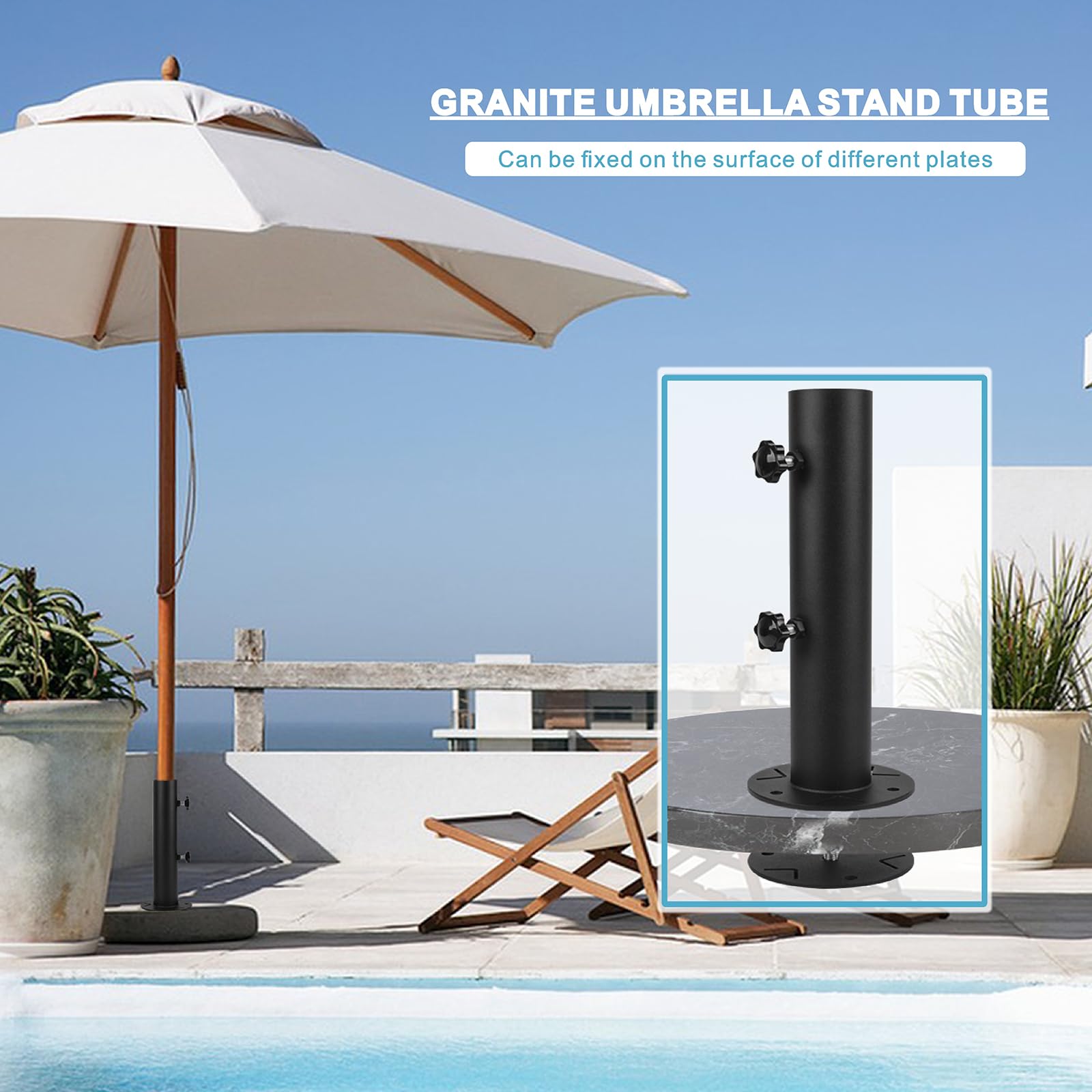 granite patio umbrella stand Wdwlbsm Tube Outdoor, Stone Umbrella Tube Base for Outside Universal Umbrella Base Tube Replacement for Granite Boards,Cement Boards,Marble Slab,Table Umbrella Tube Bracket : Patio, Lawn & Garden aug24whsale Vintage Fishing Lure Art Hardware Material Colour:ochre