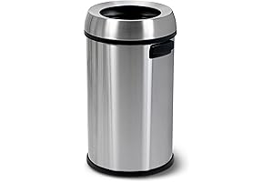 Simpli-Magic 65 Liter Open Top Commercial Grade Stainless Steel Trash Can