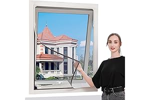 DIY Magnetic Window Screen Max 56"x35" Fits Magnet Screen Mesh White Frame