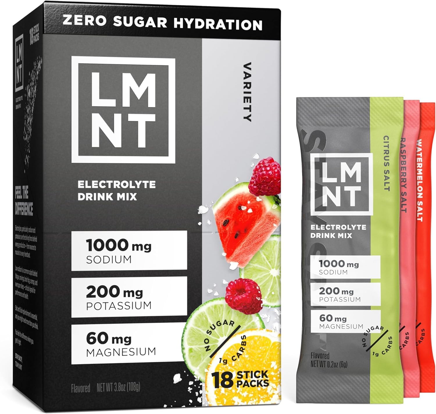LMNT Zero Sugar Electrolytes Variety Pack