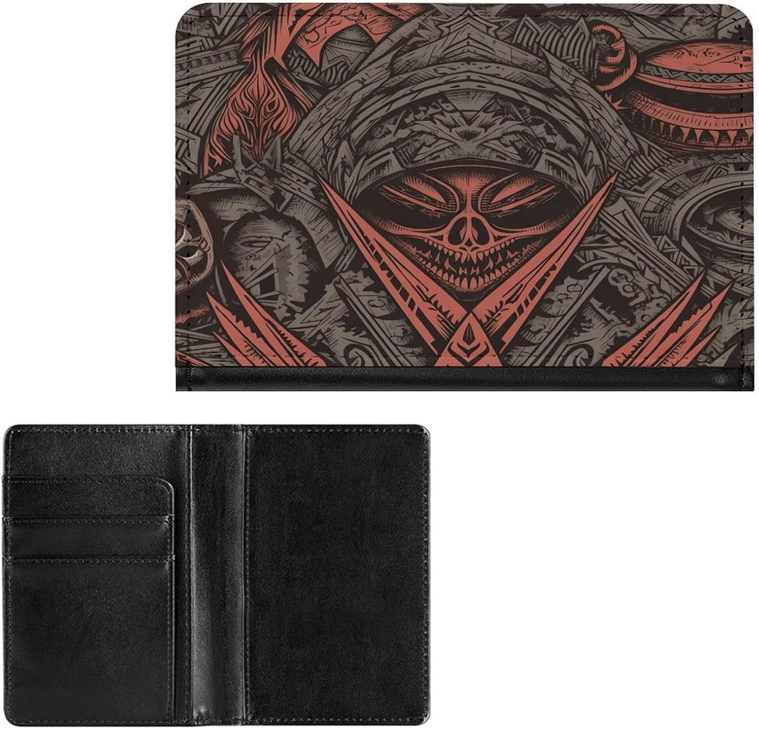 Horror Style Pictures Passport Holder for Travel Essentials Ultra Slim Passport Wallet Leather Passport Cover Waterproof Travel Wallet Cute Passport Book Travel Accessories image 2