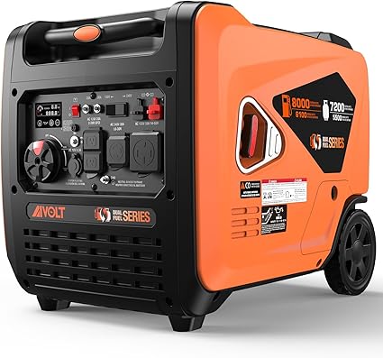 Amazon.com : AIVOLT 8000W Dual Fuel Inverter Portable Generator, Super ...