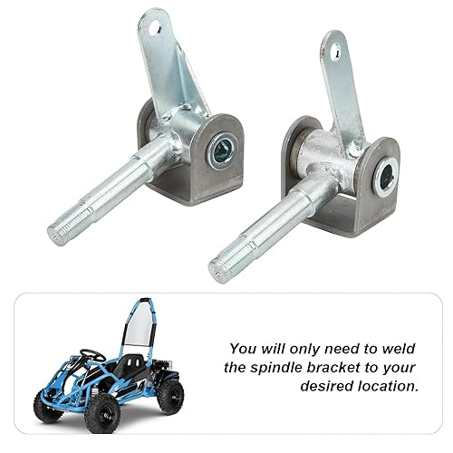 Miniatura 4 de Yctze Juego de soportes para husillo Go Kart de 4.5 pulgadas x 5/8 pulgadas, 2 piezas, juego de soporte de husillo de aleación de acero derecho