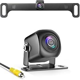 PixelMan Backup Camera, AHD 1080P Upgraded PMD3A Reverse Camera, Stainless Steel License Plate Back Up Camera, IP69 Waterproof Night Vision Universal Mini Rear View Camera for Cars,Trucks