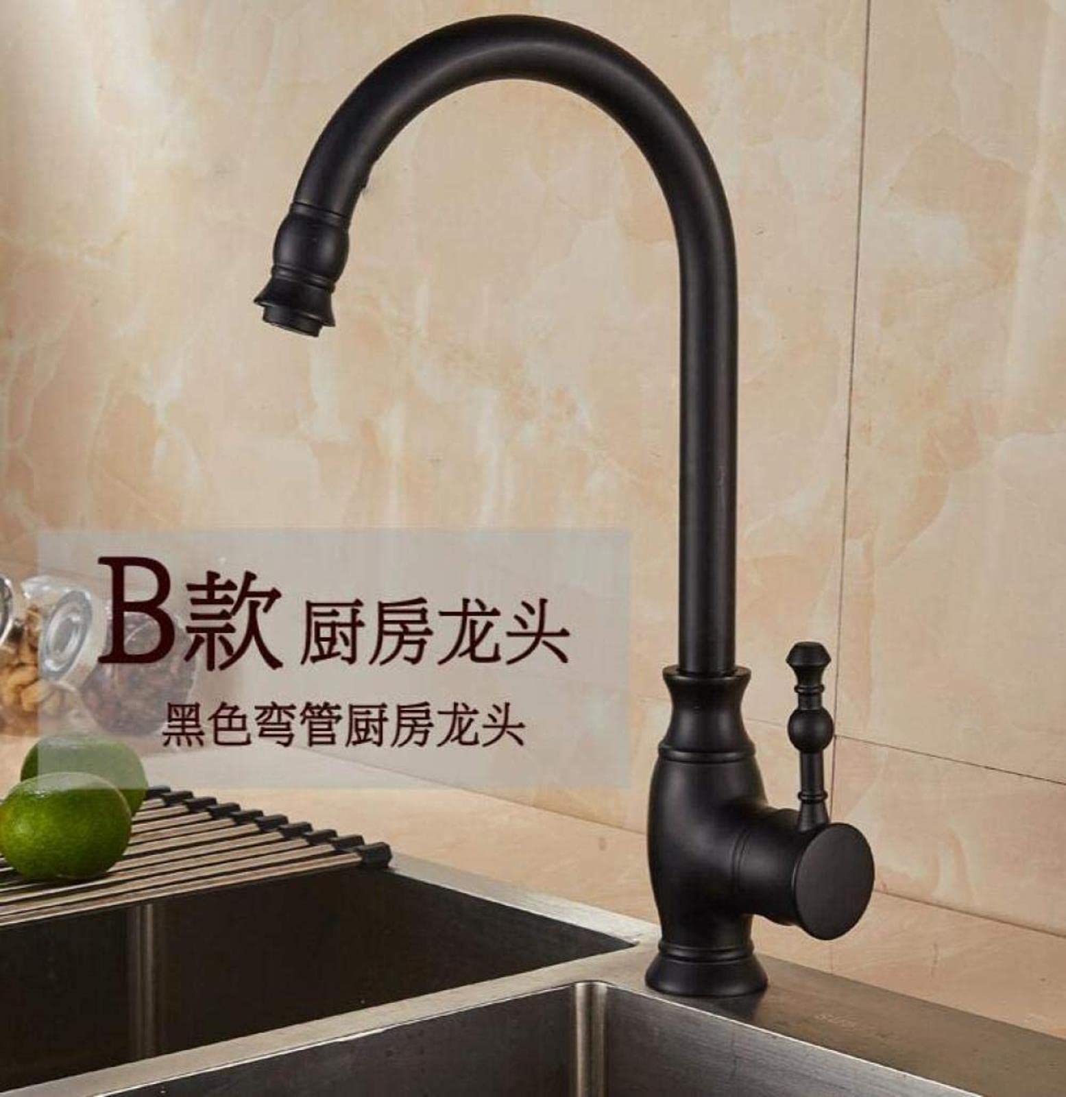 Robinet de cuisine en or mitigeur d'évier rotatif pour lavabo