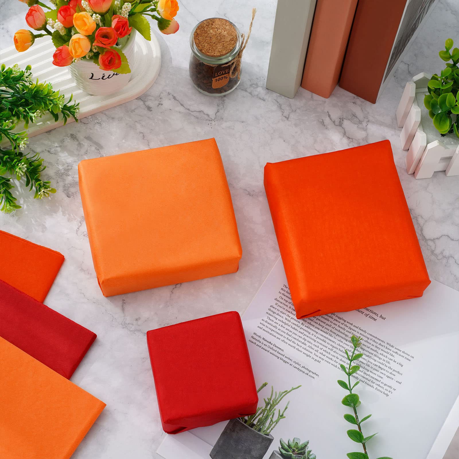 Amazon.co.jp: Whaline 120枚アソート レッドオレンジシリーズ