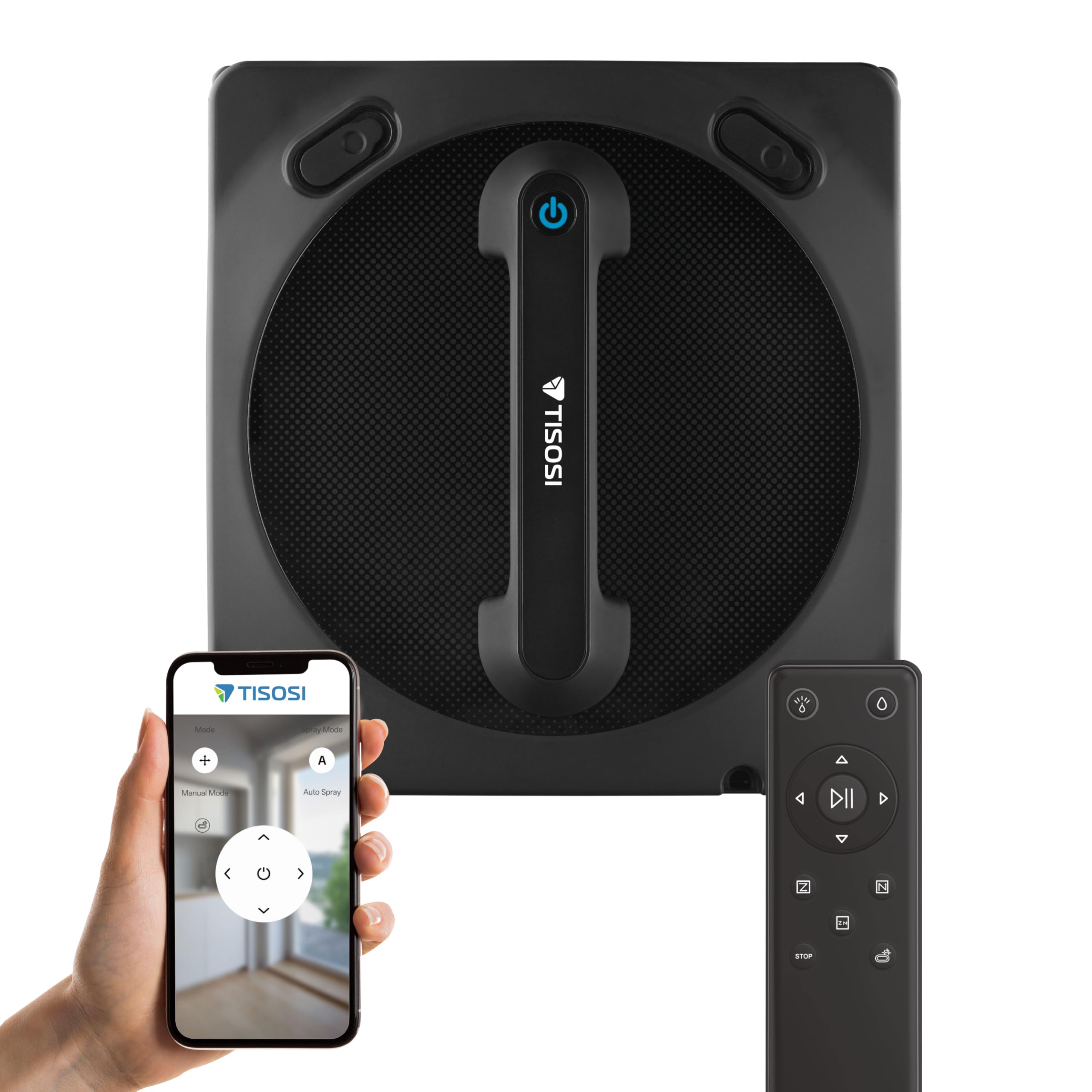 PANAROBO W-1T Window Cleaning Robot with Vibration, Dual Nozzles with Ultrasonic Spray, High Cleaning Performance with 4 Auto Paths, App/Remote Control, 2600Pa Suction, Anti-Slip System.-image-5