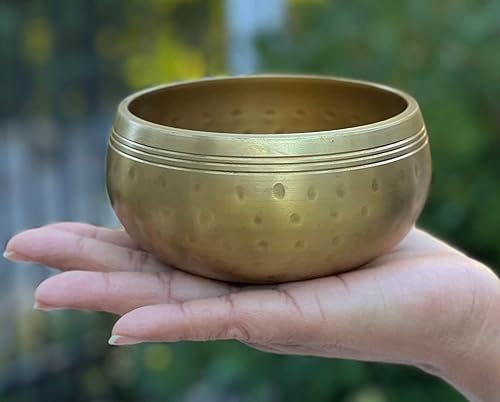 Miniatura 3 de DharmaObjects Juego de mazo tibetano martillado a mano de 4.5 pulgadas