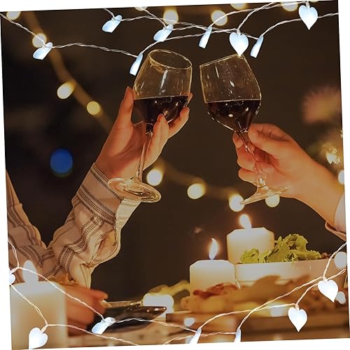Miniatura 8 de BESTOYARD Cadena de luces de amor de cadena de luces de hadas de batería luces de hadas de tela interior de hadas luz de hadas decoración corazón
