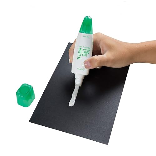 Miniatura 3 de Tombow 52195 Pegamento líquido MONO Multi XL, 1.76 onzas cada uno, paquete de 10. Tamaño económico, pegamento multiusos con dispensador de doble