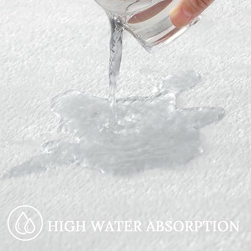 Miniatura 4 de Juego de 3 alfombras de baño de espuma viscoelástica, antideslizantes y de secado rápido, alfombras de baño de terciopelo ultra suave para baño,