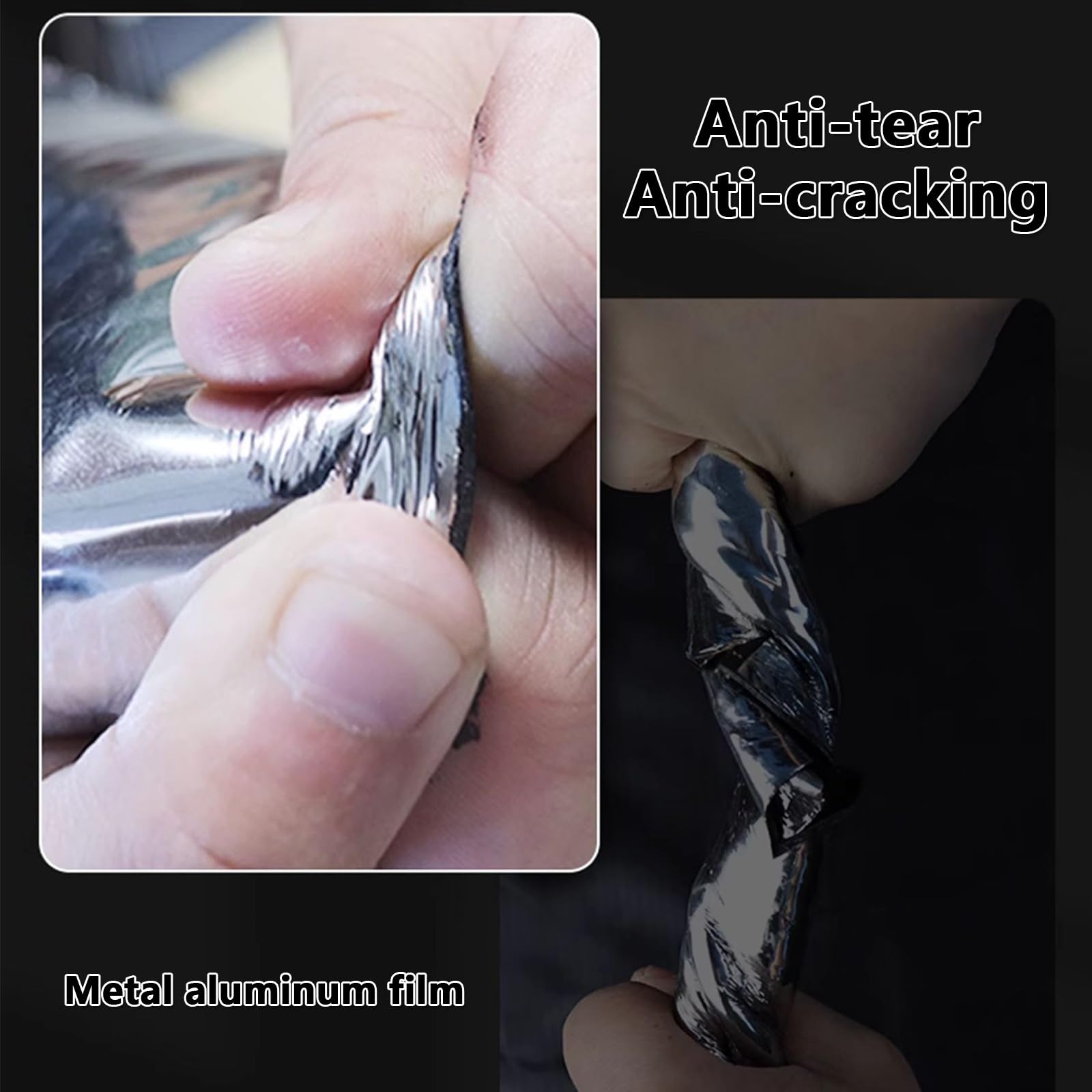 Relleno autoadhesivo de grietas de asfalto, cinta de aluminio para reparación de techos y caravanas, UV y resistente a la intemperie