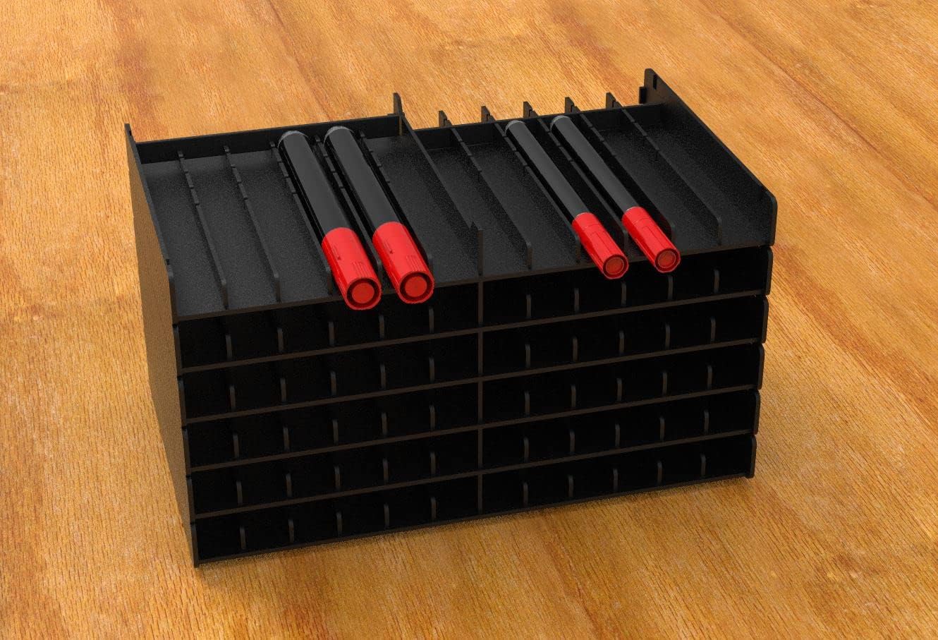 TOOLIART 72 Art Marker Storage Tray Desk Organizer Holder, Adjustable