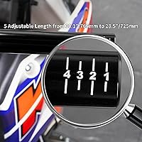 Vista 4 de Manilla de 7/8 pulgada para motocicleta, RUTU manilla universal mejorada para bicicleta de tierra con almohadilla de travesaño de elevación media