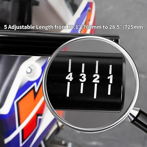 Miniatura 4 de Manilla de 78 pulgada para motocicleta, RUTU manilla universal mejorada para bicicleta de tierra con almohadilla de travesaño de elevación media