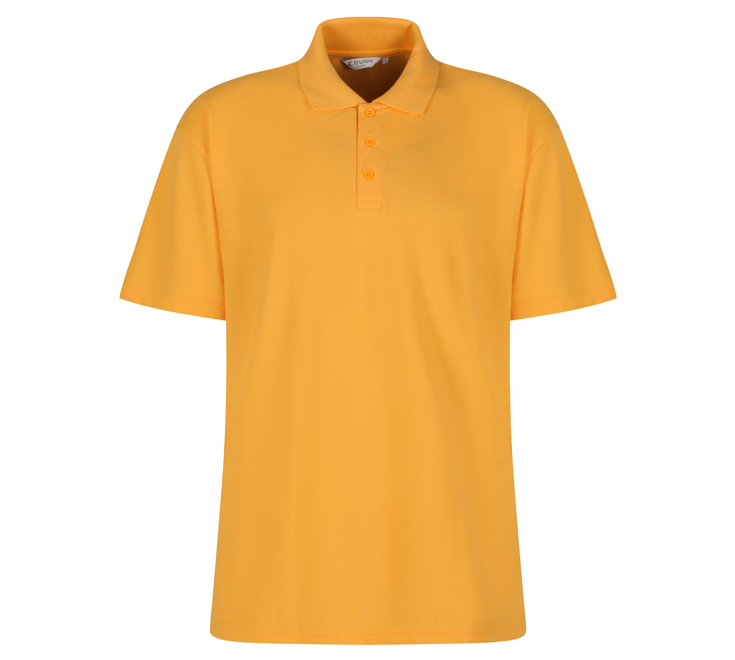 Trutex Unisex Short Sleeve Polo Shirt, Sunflower, 16+ Years (Manufacturer Size: X-Large)