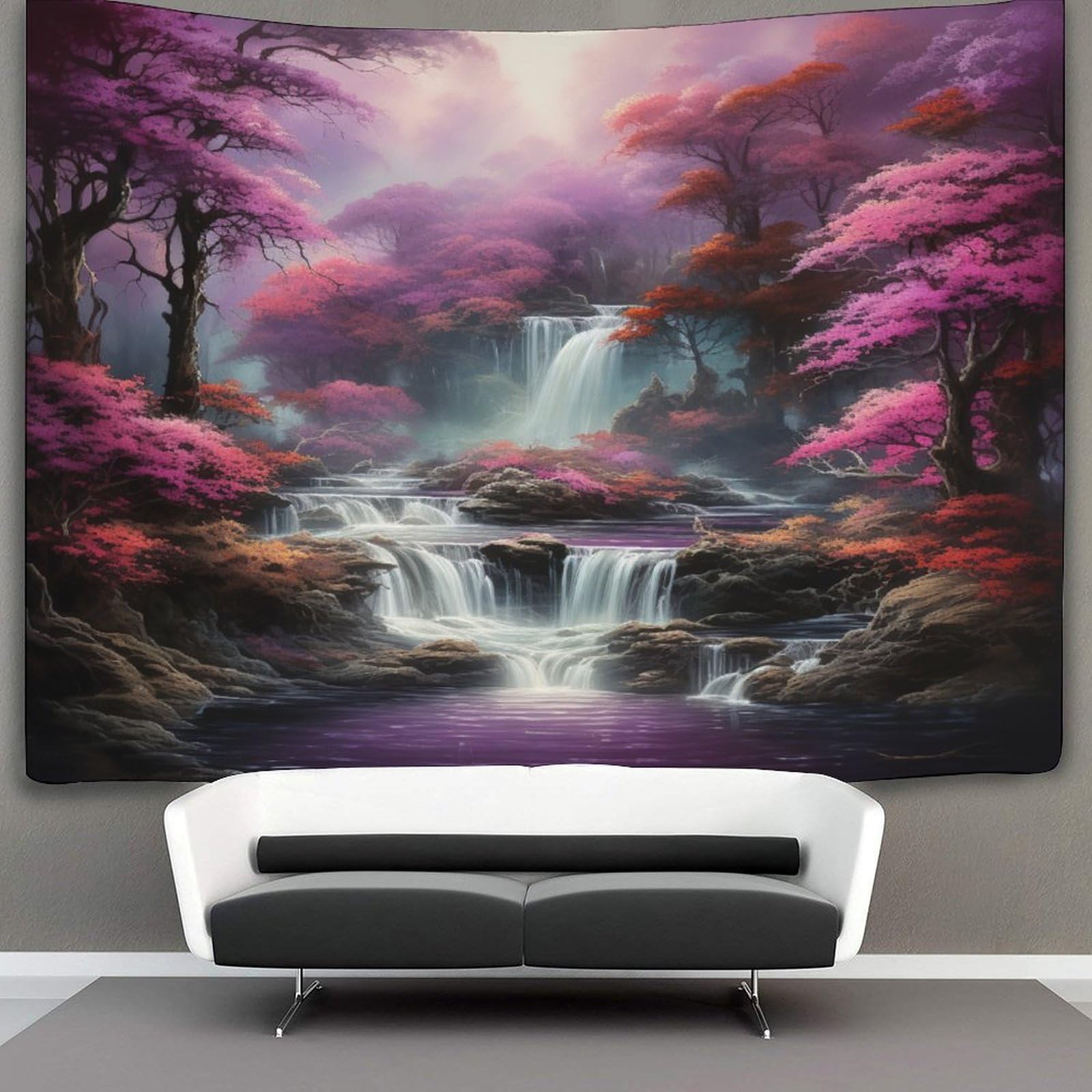 DHBANEIOK 3D Waterfall Printed Wall Blanket Home Decoration Bedding Poster Wall Art Tapestry Wall Hanging Tapestry Soft Polyester for Bedroom,Decorations Beach Blanket College Dorm 150cmx200cm