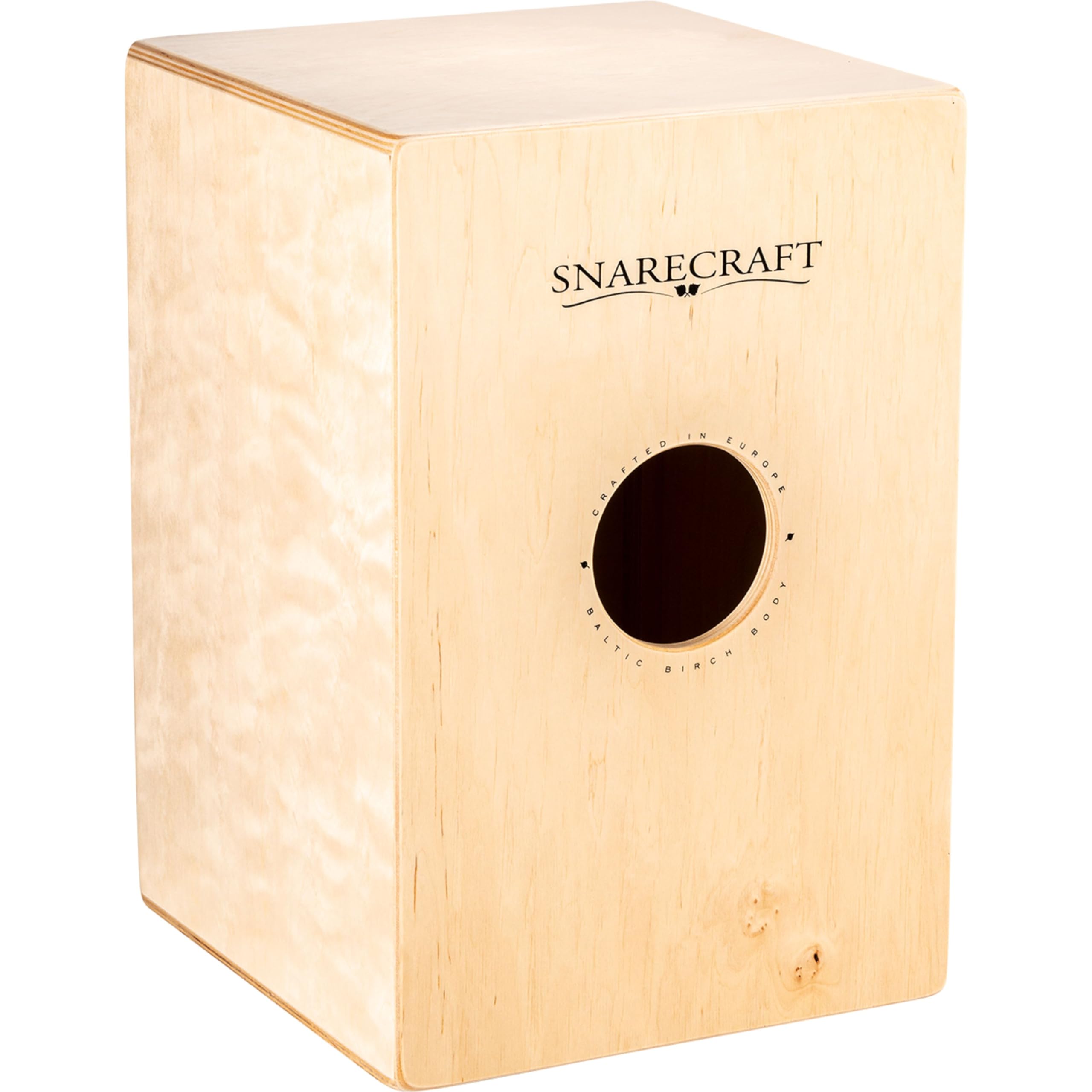 Meinl Percussion Snarecraft Cajon Instrument - Drum Box Compatto con 2 Cordiere - Superficie di Suono Radica (SC80BW)