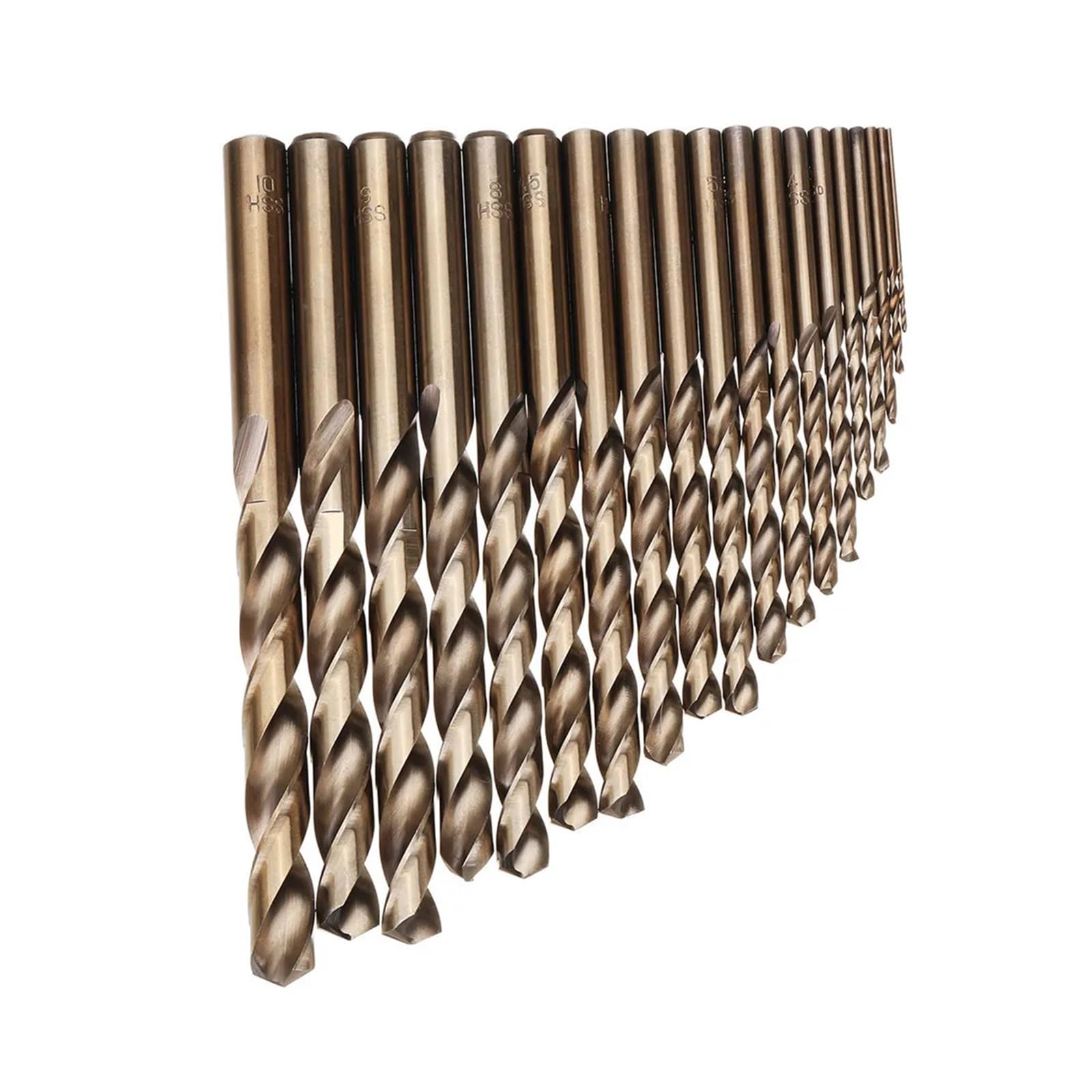 19 szt. Zestaw wierteł ze stali szybkotnącej kobaltowej M35, wiertła kręte 1-10 mm do metalu, stali nierdzewnej, aluminium, żelaza i drewna