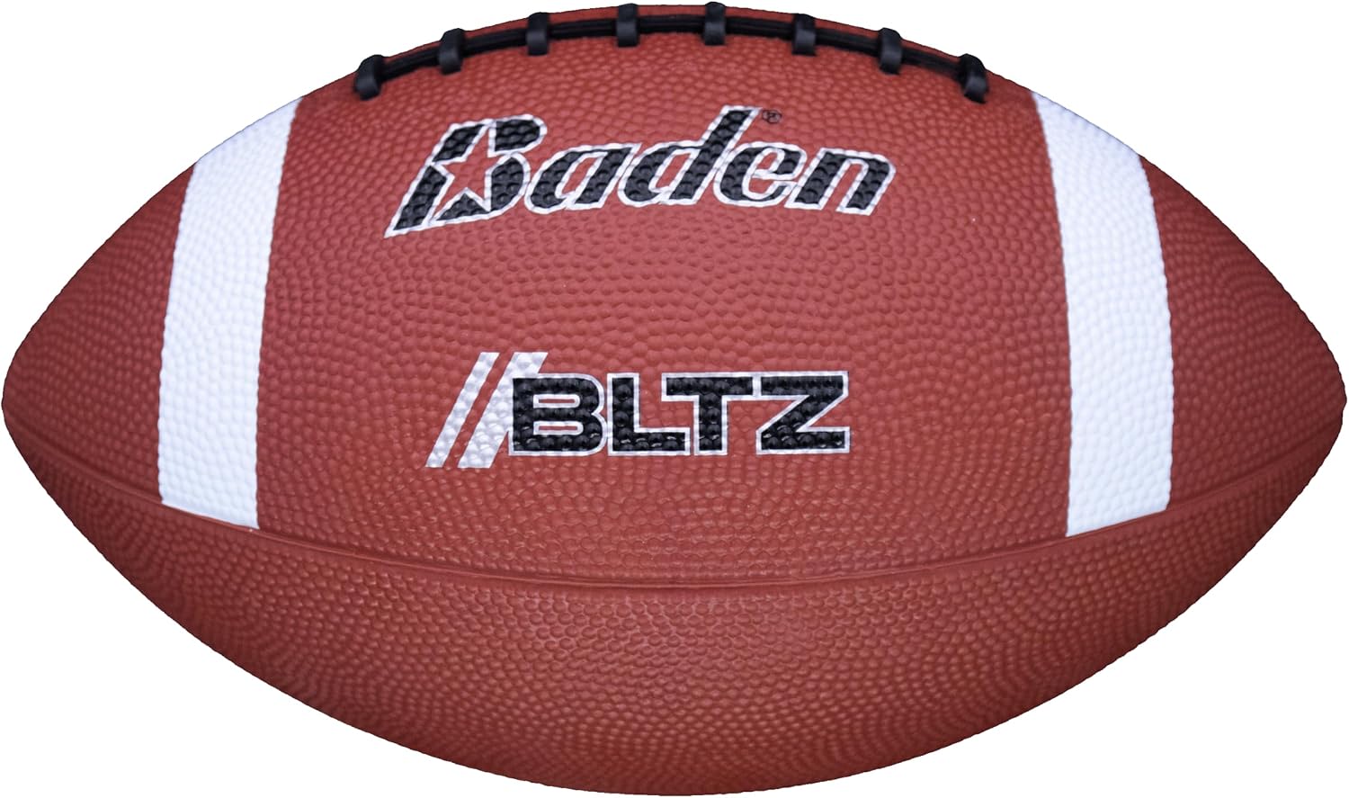 Baden | BLTZ | Rubber Football | Peewee, Junior, Youth, Official Sizes | Individually & 6-Pack w/Pump, Mesh Bag