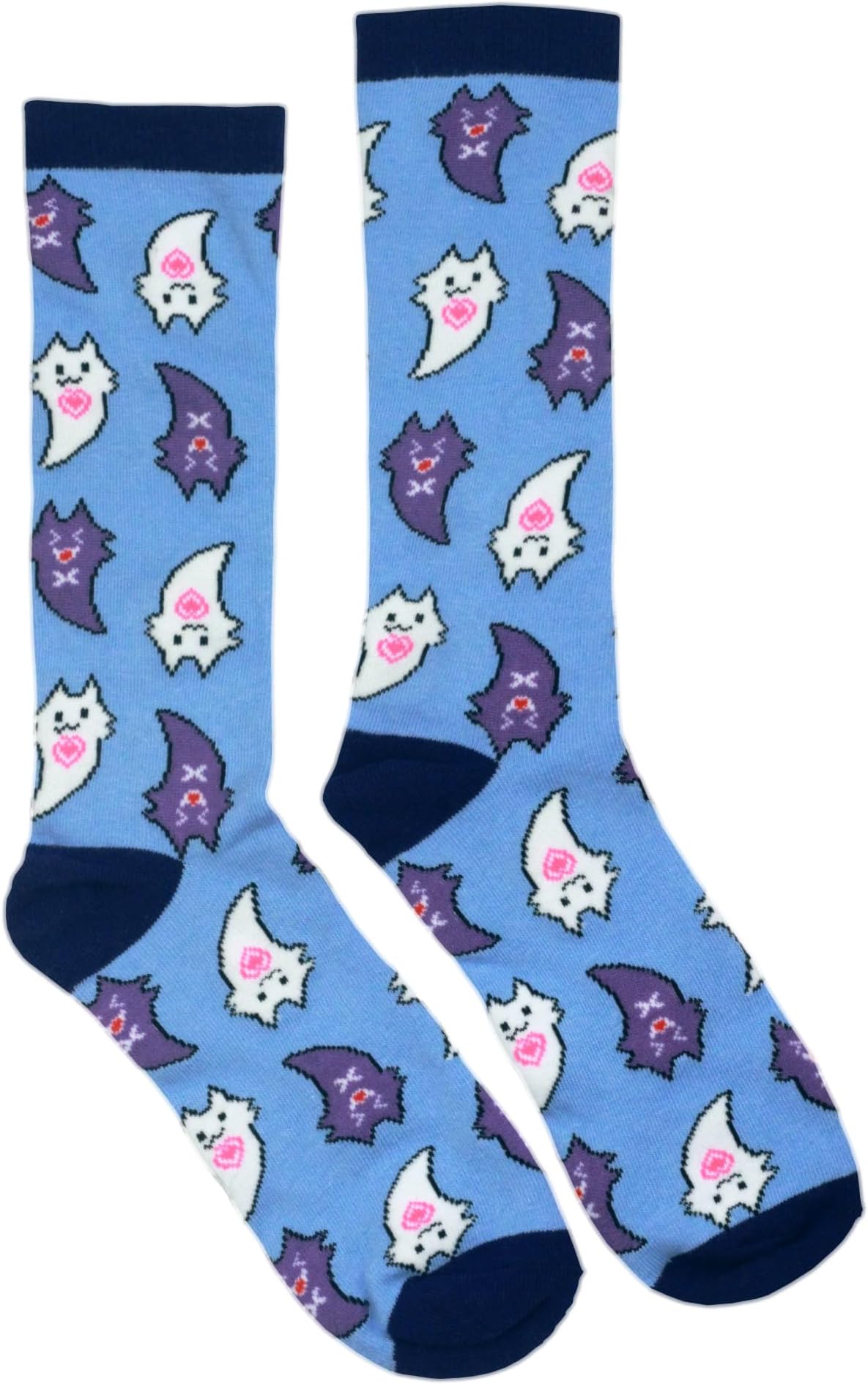 Ugly Waifu Kitty Ghost Socks - Super Comfy, Ugly (Yet Cute), Anime Style Collectible Novelty Socks