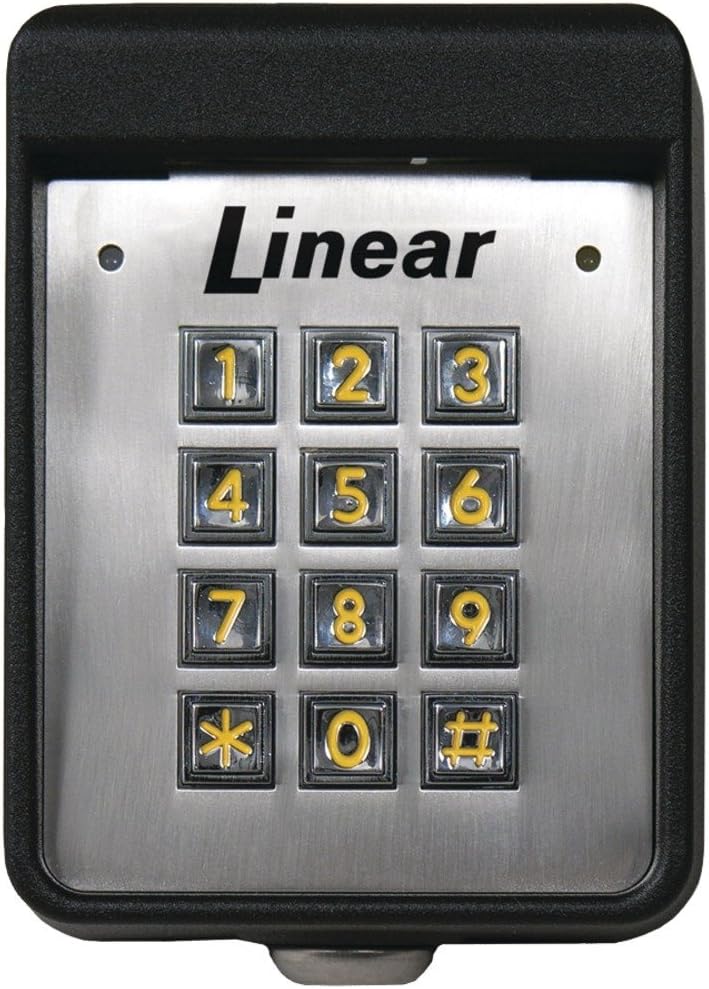 Linear Ak11 Linak11 Exterior Digital Keypad, Black/Silver