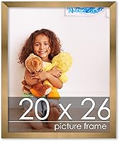 Vista 210 de Poster Palooza Marco de madera de bronce dorado de 26 x 34 pulgadas, acrílico UV, respaldo de tablero de espuma y accesorios para colgar incluidos