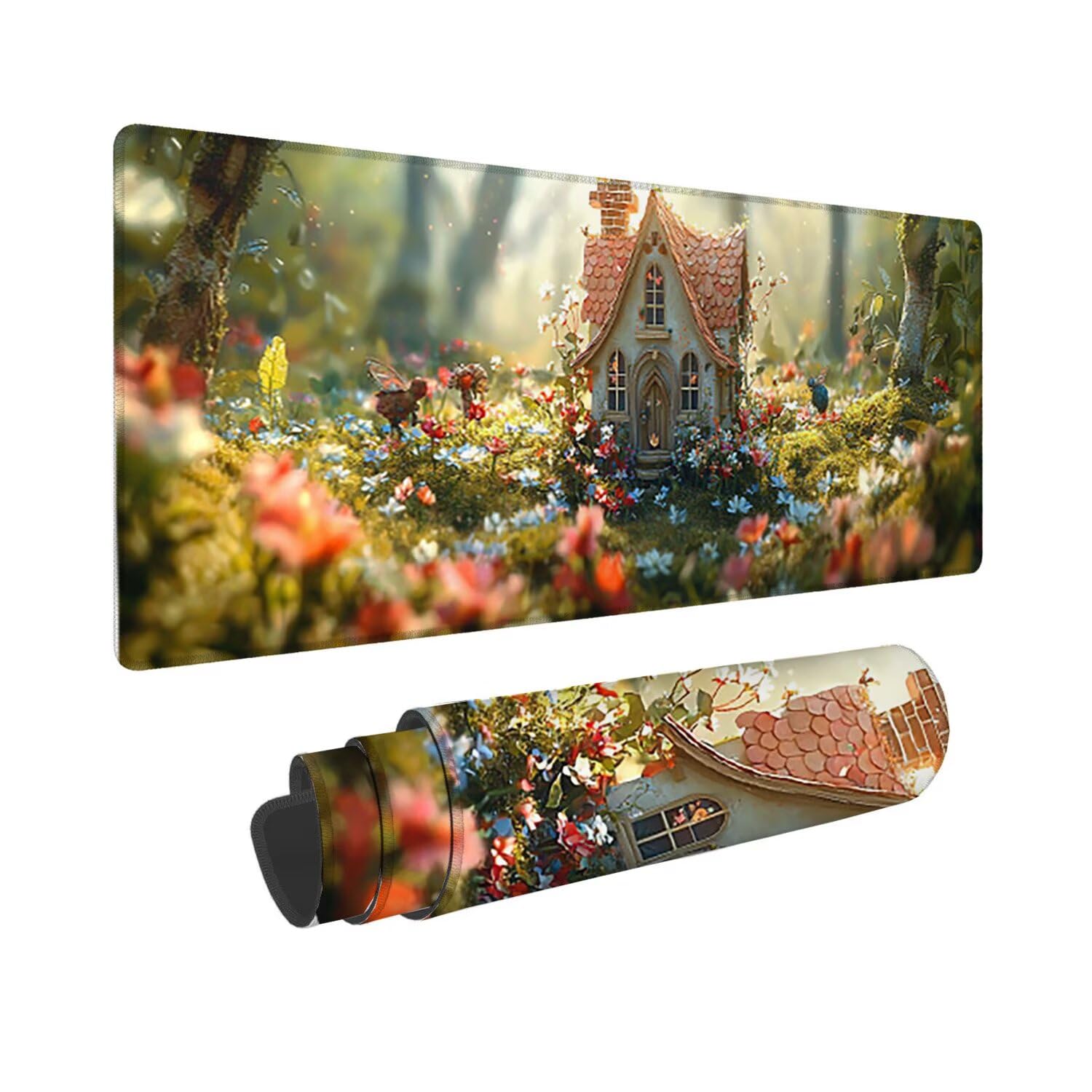 Podkładka pod mysz do gier XXL duża mysz 1600 x 800 mm, duża podkładka pod biurko z antypoślizgową gumową podstawą dla graczy, poprawia precyzję i szybkość (widok) o-820