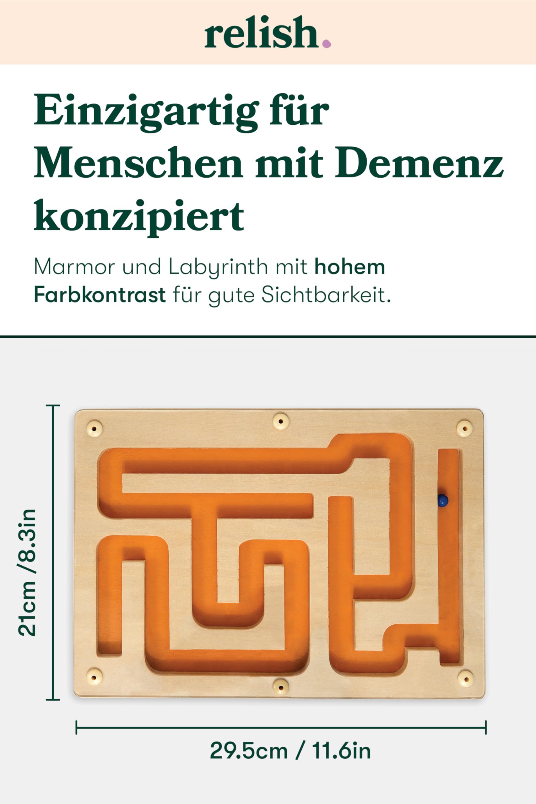 Relish Labyrinth Murmel-Spiel – Aktivitäten um Fähigkeiten & Koordination bei Alzheimer/Demenz-Patienten zu verbessern