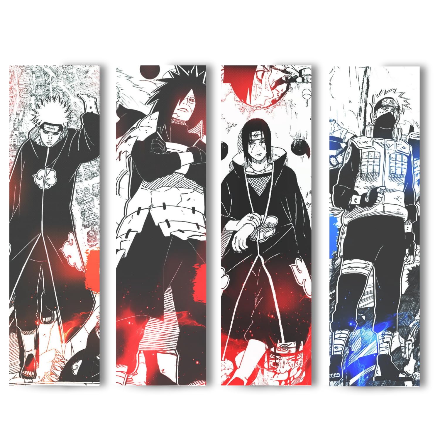 Replix Engineered Wood Set of 4 Anime Wall Decor for Living Room Bedroom Anime Aesthethic Wall Panels For Decorative wall (Naruto 4)-image-22