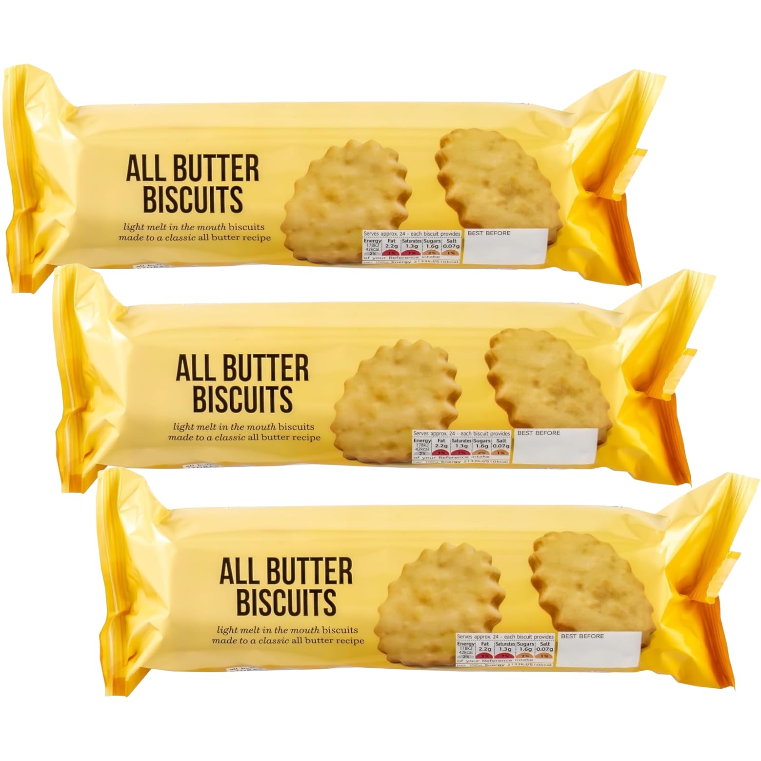 M&S All Butter Biscuits Light & Melt in Mouth 200g - 3 Pack M&S Foods in a Premier Life Store Box