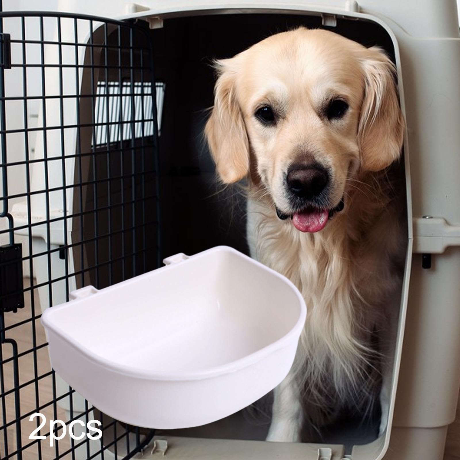Amazon | Yajuyi 2x クレート犬用ボウル給水器ディッシュ取り付け簡単