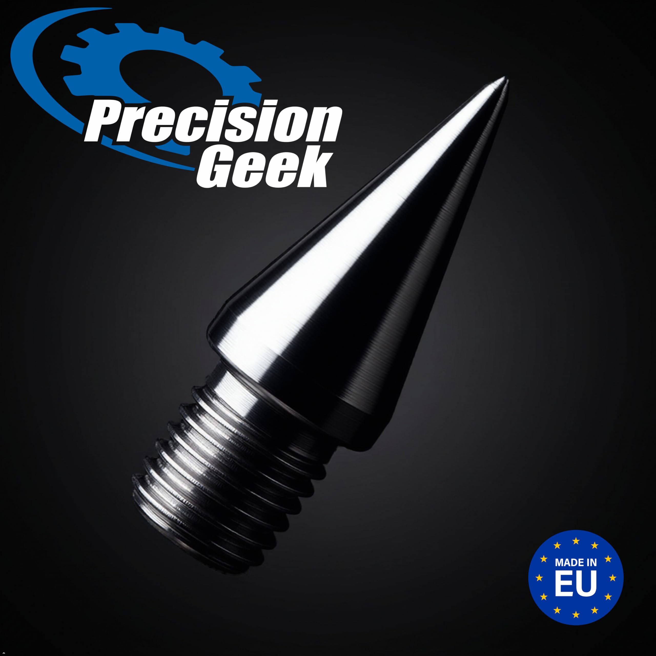 PrecisionGeek® Speaker Spikes M6 Acciaio Inox Cono Ø10mm x 20mm Filetto M6 x 10mm Piedini Antivibrazione per Diffusori Hi-Fi