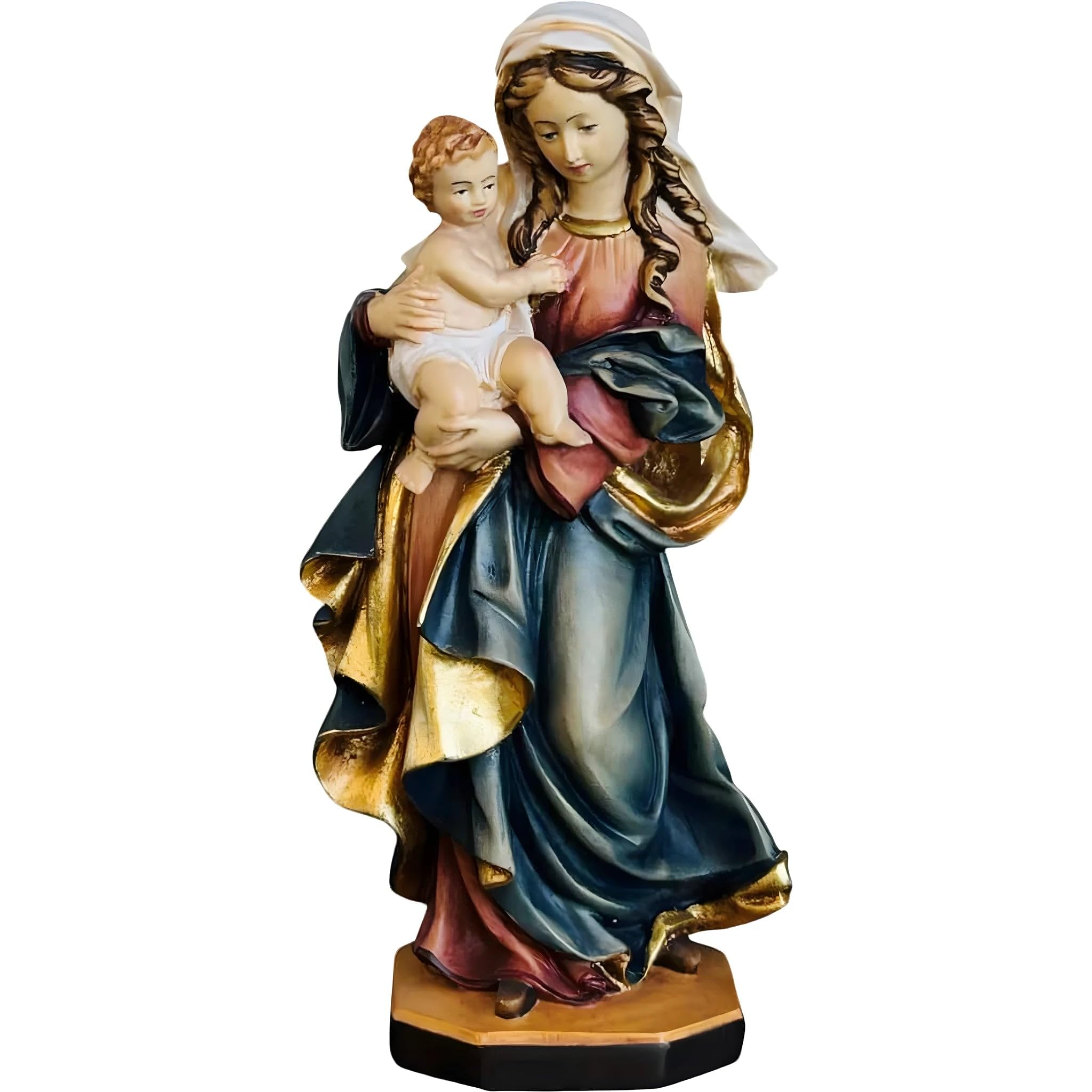 Dolfi | Madonna of Reverence in Wood 150 cm | Natural Wood in Val Gardena | Nativity Figure