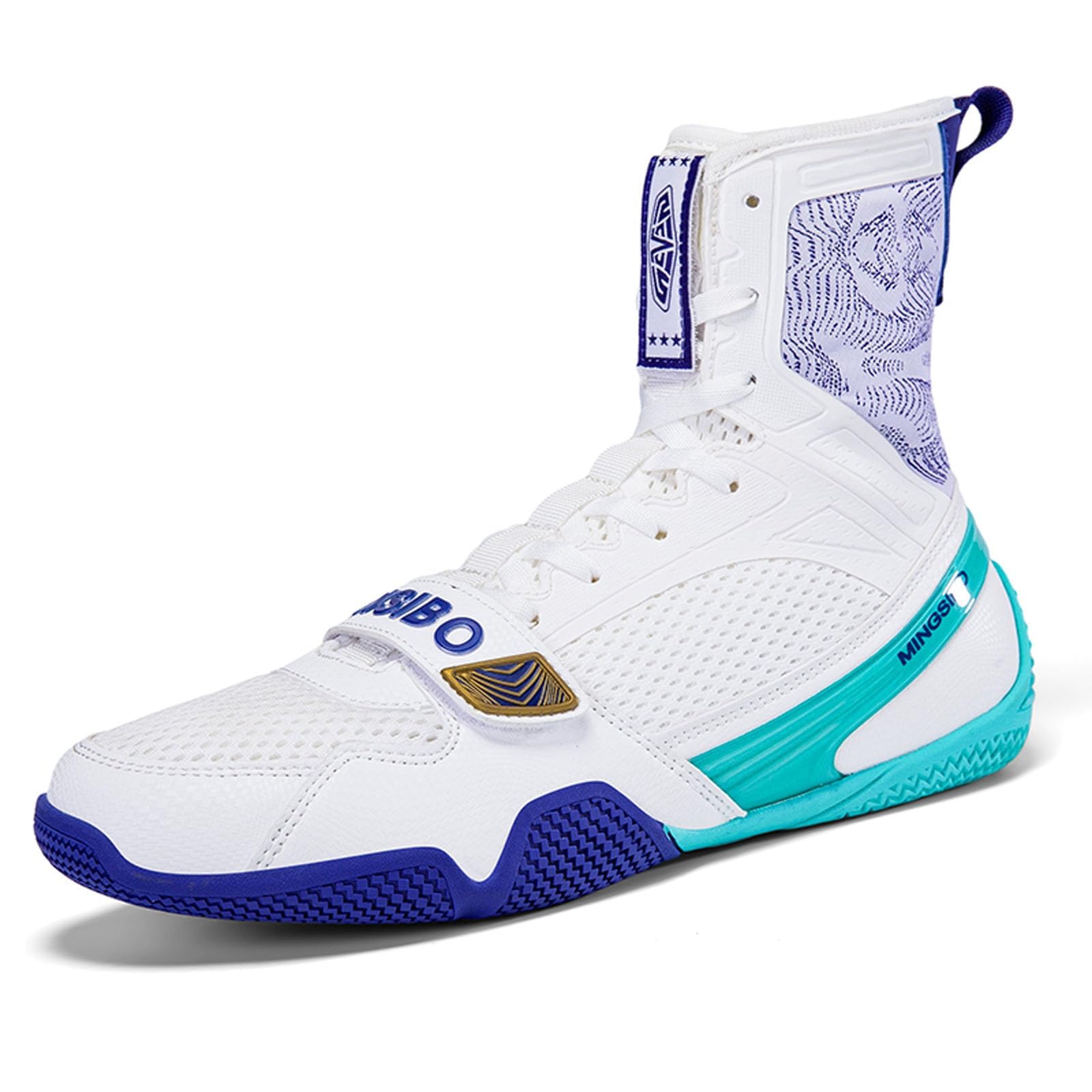 Zapatillas de Boxeo para Hombres y Mujeres, Transpirables, Lucha, Fitness, cómodas, Antideslizantes, para Culturismo y competiciones,Azul,42 EU
