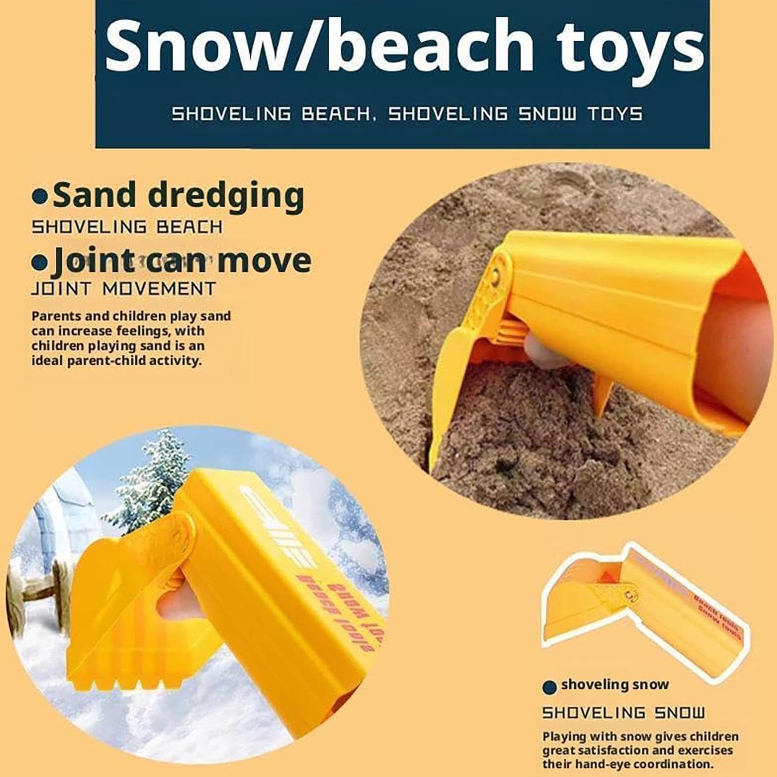 Giocattolo con sabbia per braccio escavatore - Braccio per escavatore, bracio per scavo neve | Grip Training Sand Digger Kids Play Tool per Sandbox Castle Building Gold Mining Beach Gardening Diverti