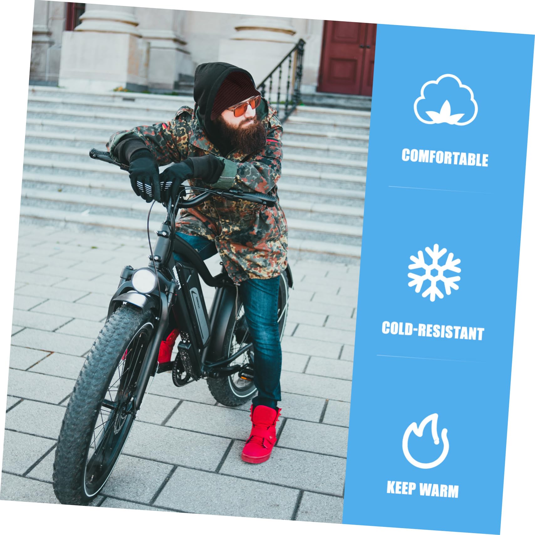 VALICLUD Versatile Face Cover Face Muff Riding Accessory Comfortable Face Guard Mask Coffee