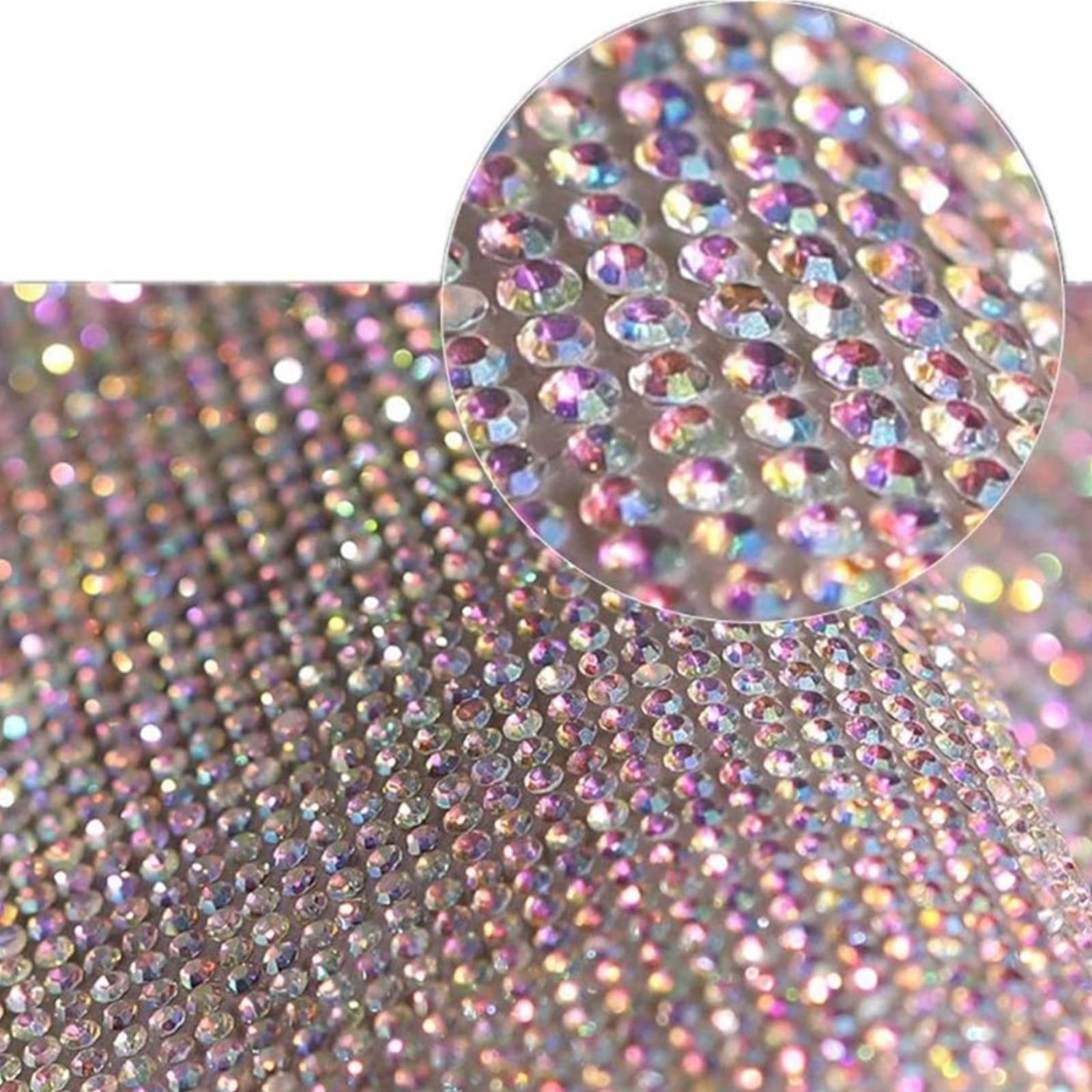 Cristallo Glitterato Autoadesivo Foglio di Strass, Bling Fogli Adesivo Cristallo, Foglio di Strass Bling, per Telefono Cellulare, Auto Decorazione (Viola Chiaro