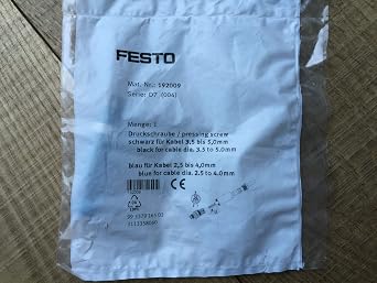 FESTO SEA-3GS-M8-S 192009, 3 PIN, M8X1, Pneumatic Plug Connector, Screw Terminal, Straight