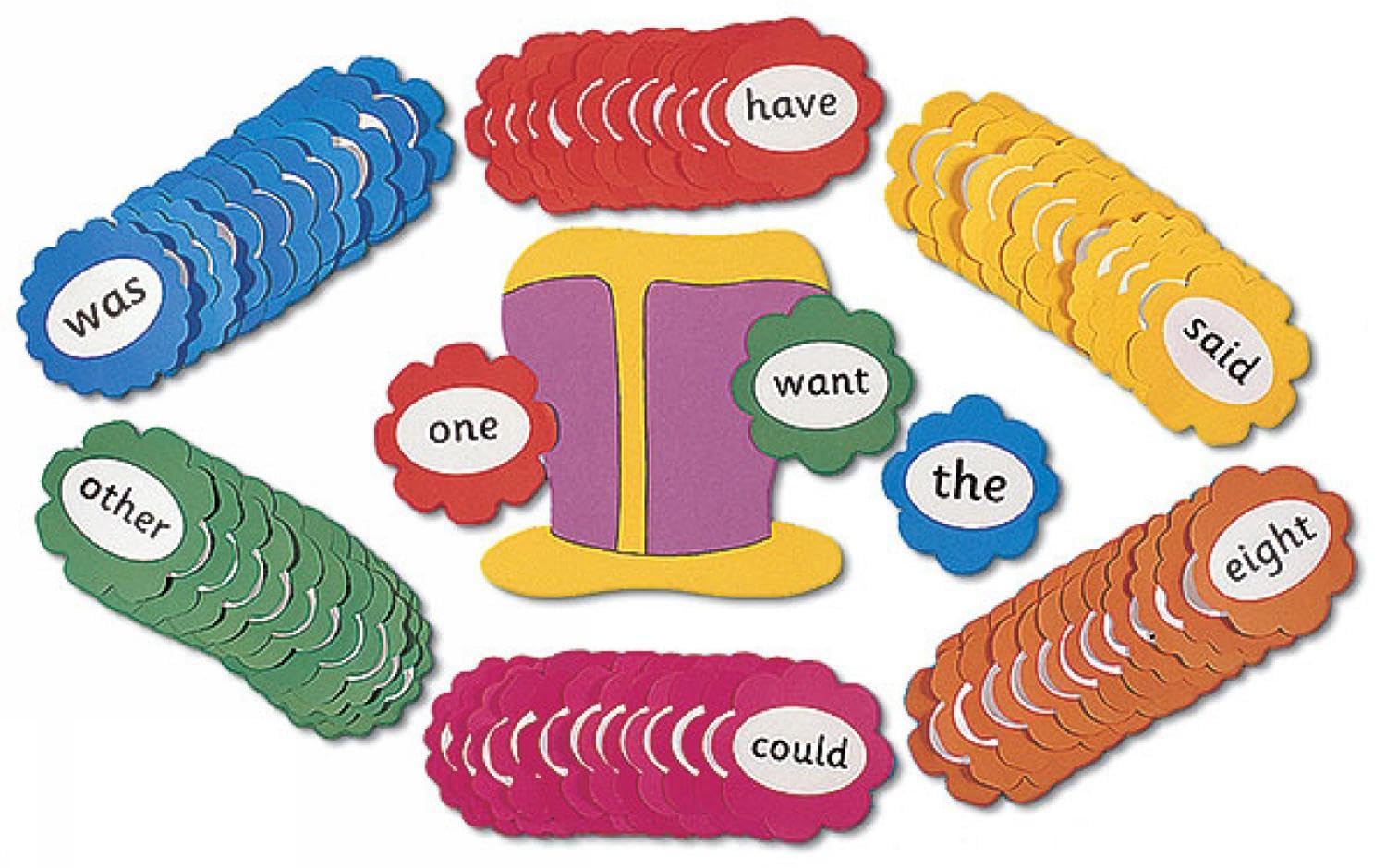 Jolly Phonics Trick Word Wall Flowers: In Print Letters