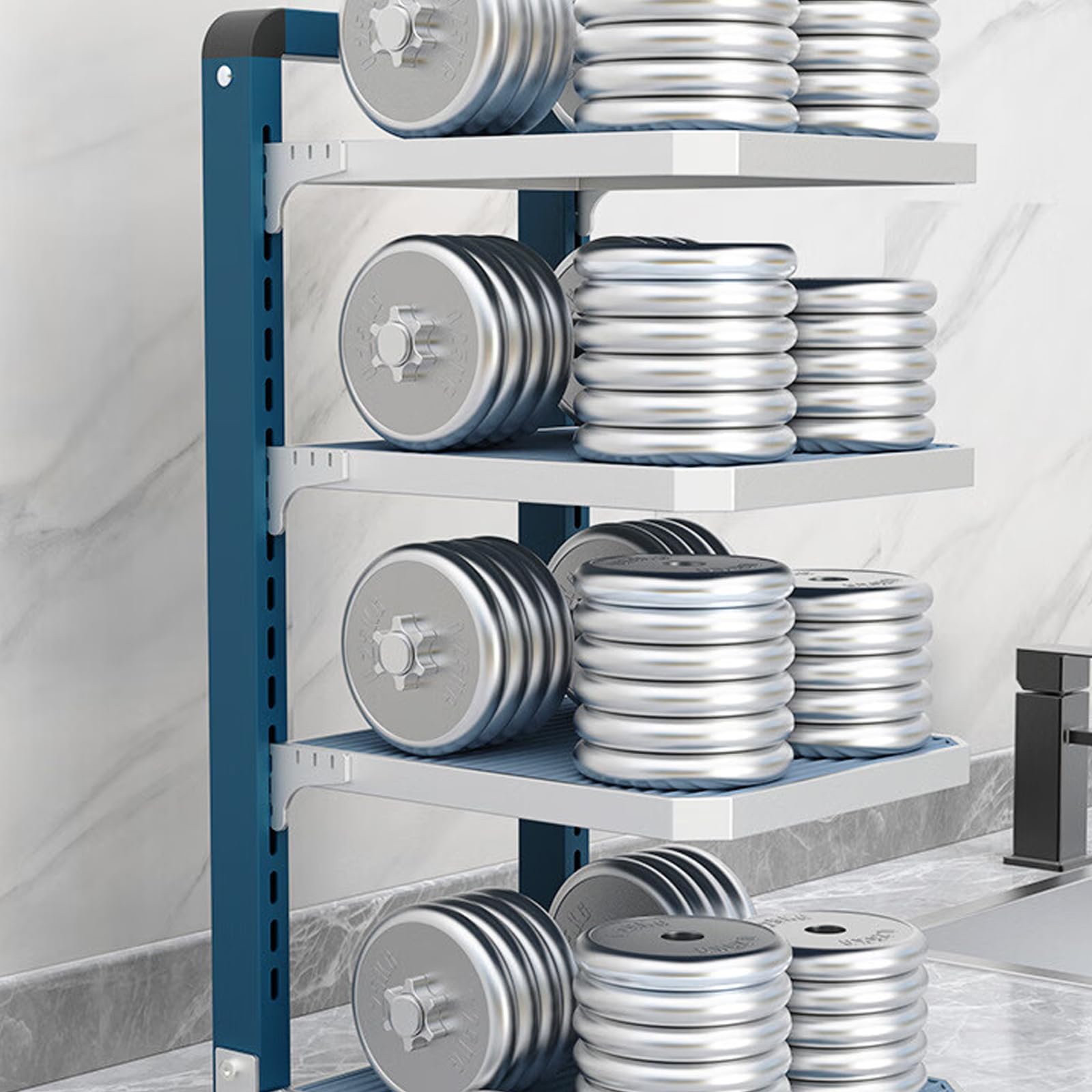 Organizador de ollas y sartenes, almacenamiento ajustable resistente para armarios de cocina, debajo del armario y soporte para sartenes