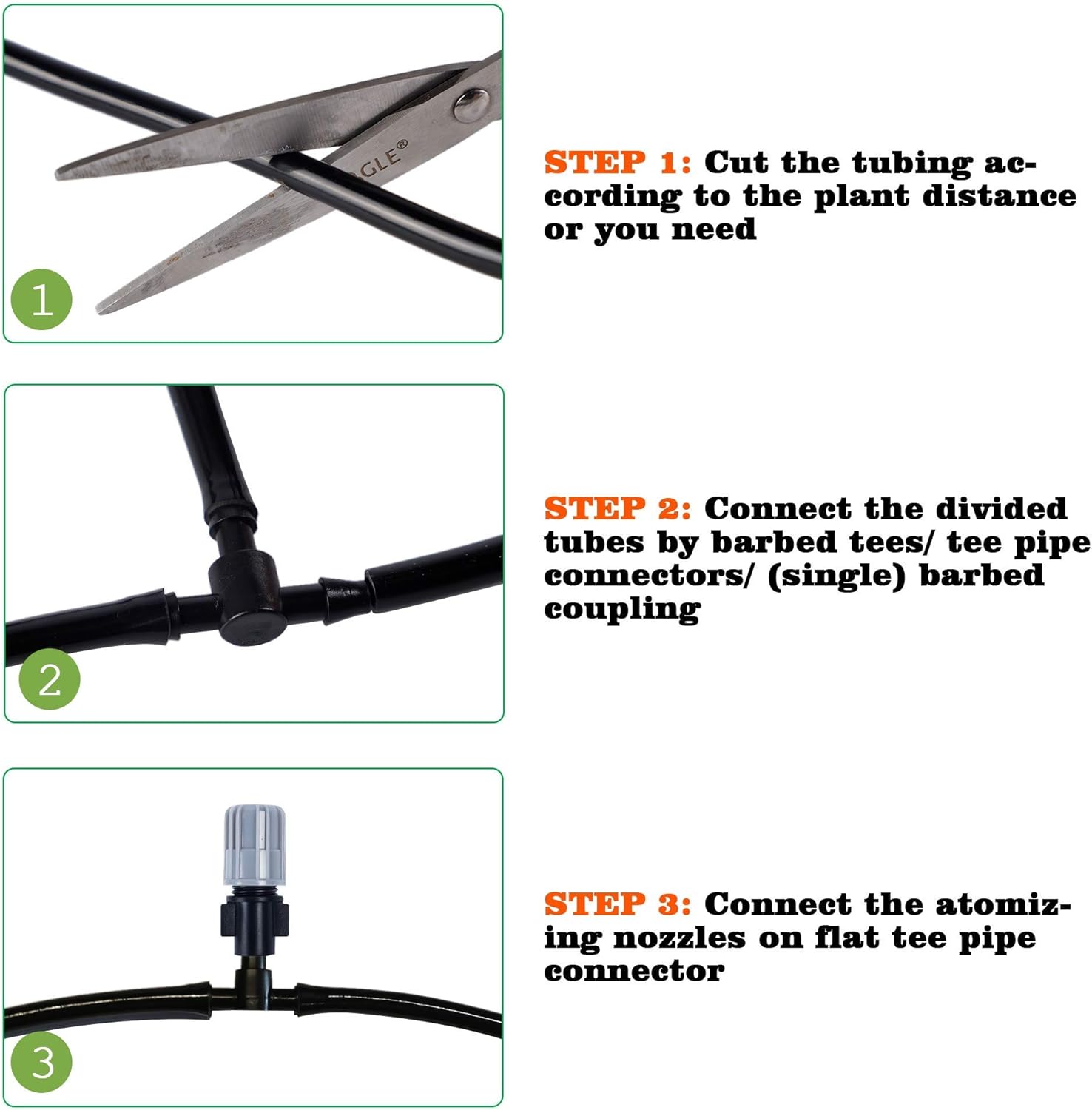 Optimisland Drip Irrigation Kit, 132ft/40m Garden Irrigation System, 1/4" Blank Distribution Tubing Drip Irrigation Hose, Save Water Adjustable Automatic Irrigation Equipment for Garden (178PCS+132FT) : Patio, Lawn & Garden