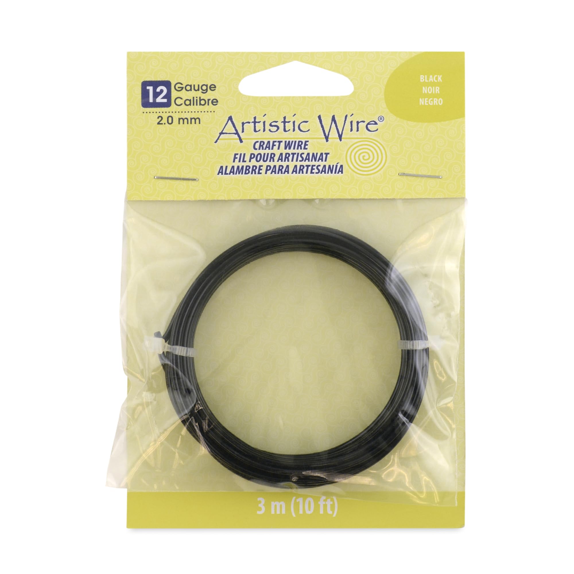 Artistic Wire Fil de Calibre 12 Noir Loisirs Créatifs Cuivre