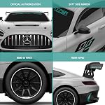 RASTAR 1/24 RC Voiture Mercedes AMG GT2 Voiture de télécommande, Mercedes AMG Voiture de jouets pour enfants Garçons, Argent RC Voiture de sport