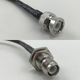 1 foot RG142 BNC MALE to RP-TNC FEMALE BULKHEAD Pigtail Jumper RF coaxial cable 50ohm Quick USA Shipping