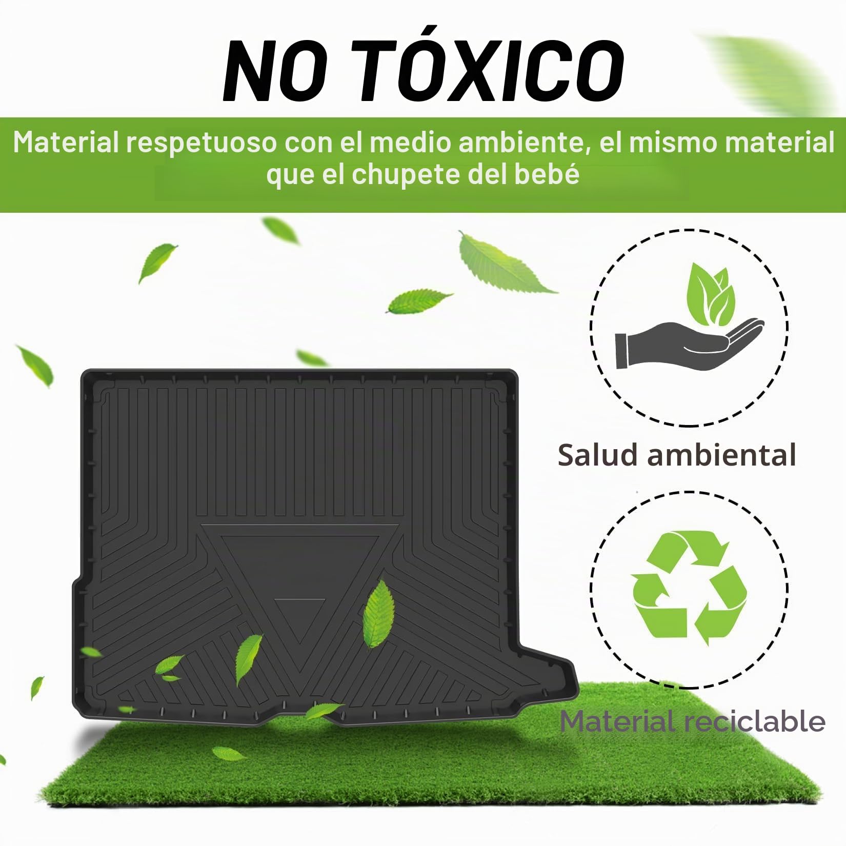PSLER Coche Protección Impermeable Estera de Arranque de Bandeja de Equipaje para GLC 2016-2022(No Aplicable Copa Version)