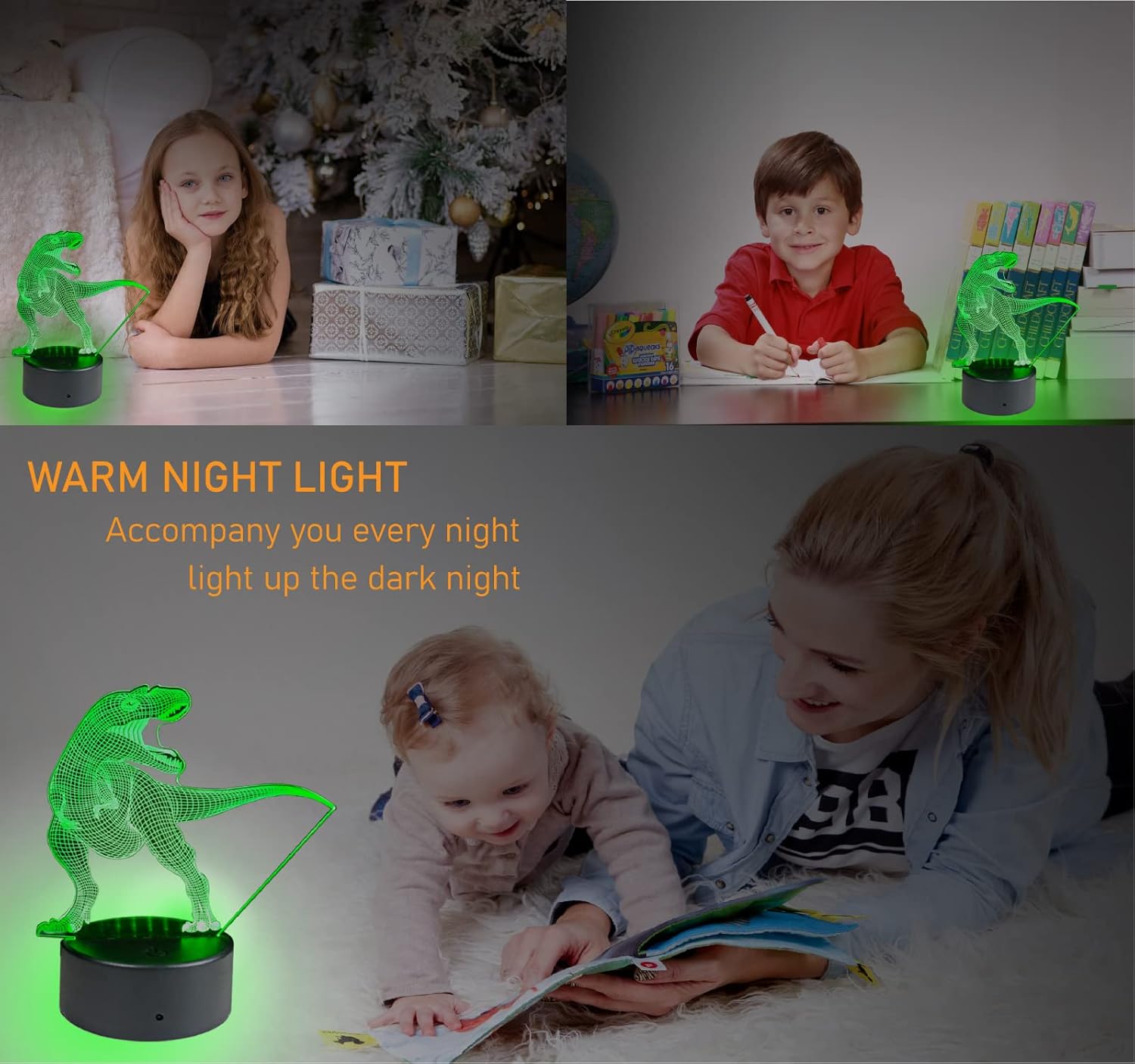 VANSIHO 16 Colors 3D LED Night Light Base fit for DIY 3D Illusion Pattern on Acrylic Blanks for Kids/Boys/Girls,12 Sets 3D Night lamp with Remote Control USB Cable(12PACKS)